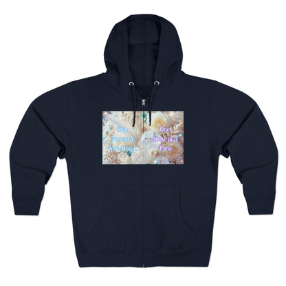 Floral Zipped Hooded Sweater