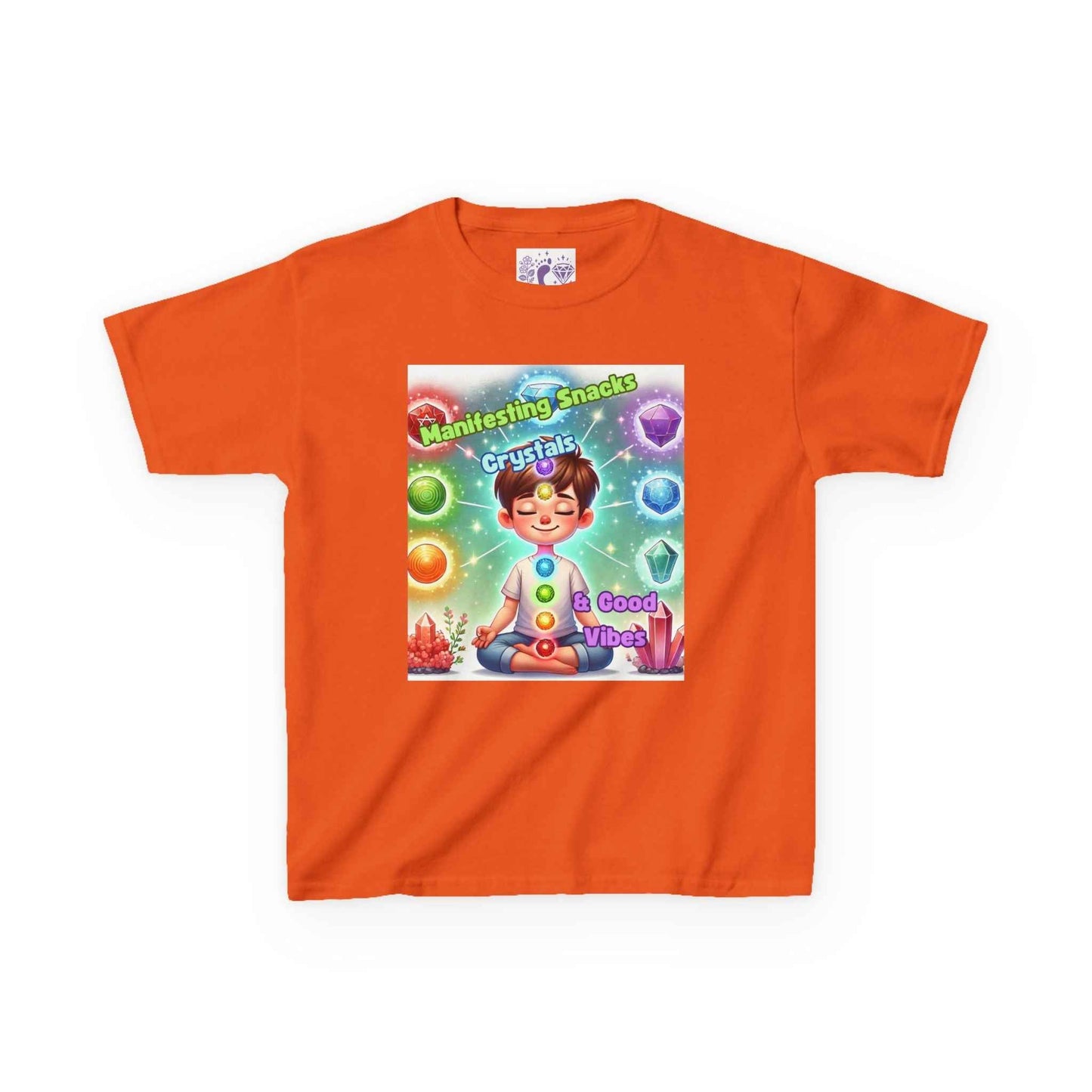 Kids TShirt 'Manifesting Snacks, Crystals, and Good Energy'