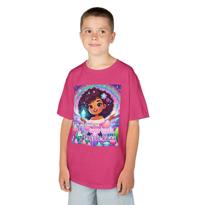 Kids TShirt 'I'm Just Here for Good Vibes and Pretty Rocks'