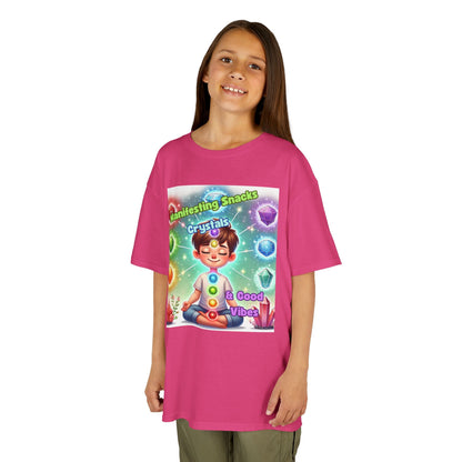 Kids TShirt 'Manifesting Snacks, Crystals, and Good Energy'