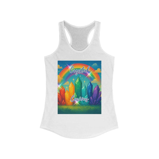 Crystal Curious Women's Racerback Tank Top - Positive Vibes Tee