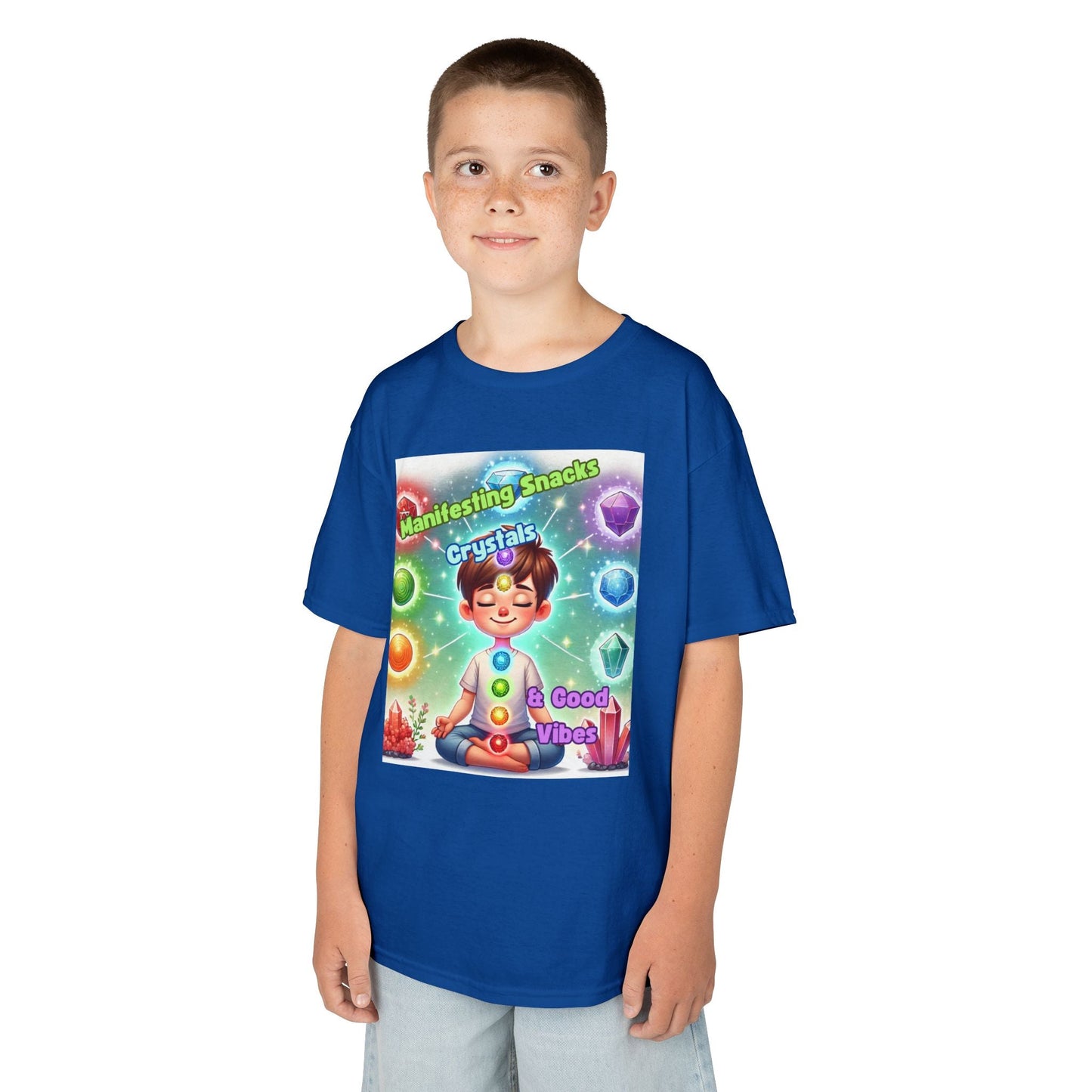 Kids TShirt 'Manifesting Snacks, Crystals, and Good Energy'