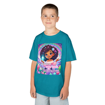 Kids TShirt 'I'm Just Here for Good Vibes and Pretty Rocks'