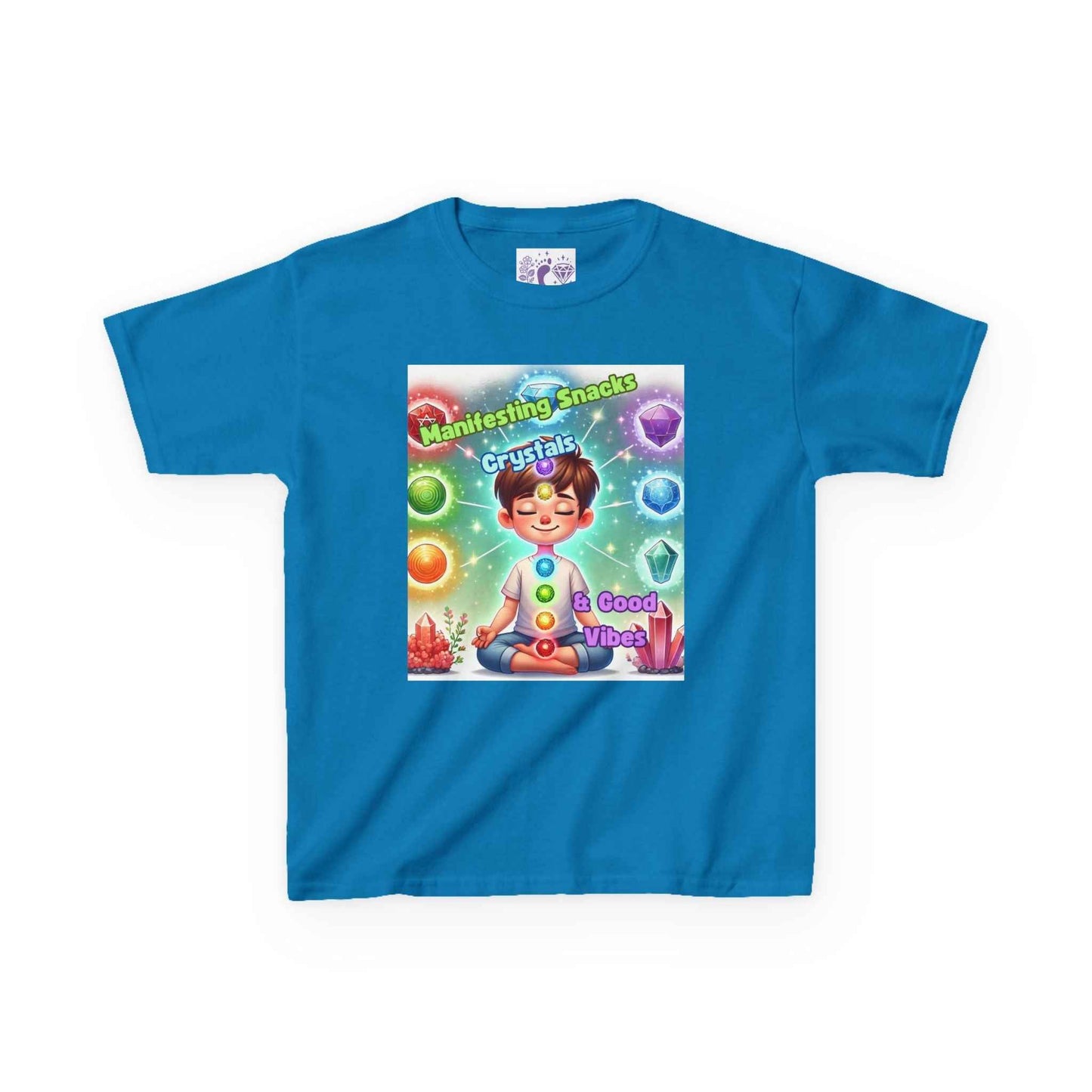 Kids TShirt 'Manifesting Snacks, Crystals, and Good Energy'