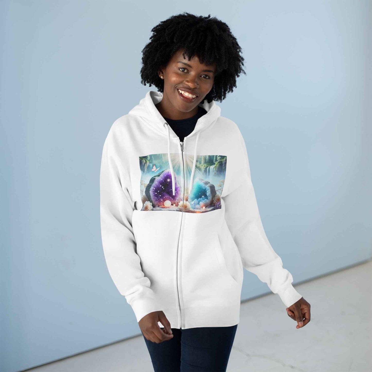 Cool Geode Zipped Hooded Sweater