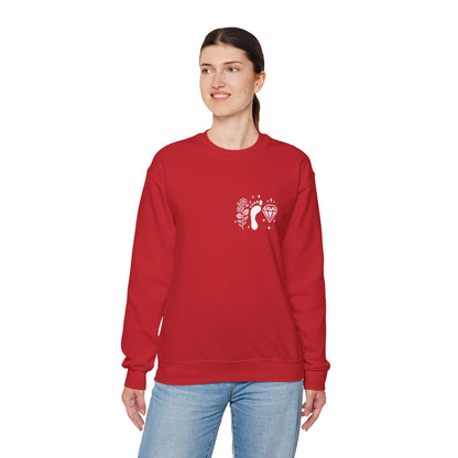 Inspirational Hawthorne Crystal Crew Neck Sweatshirt — Logo Design