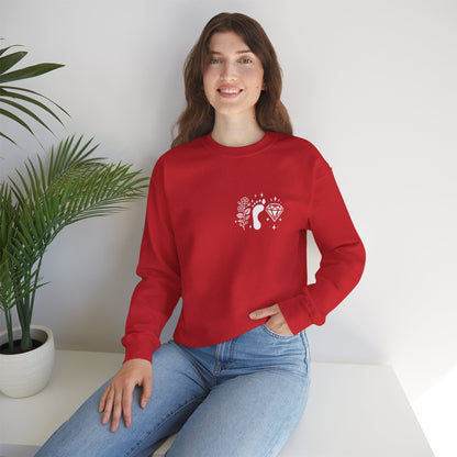 Inspirational Hawthorne Crystal Crew Neck Sweatshirt — Logo Design