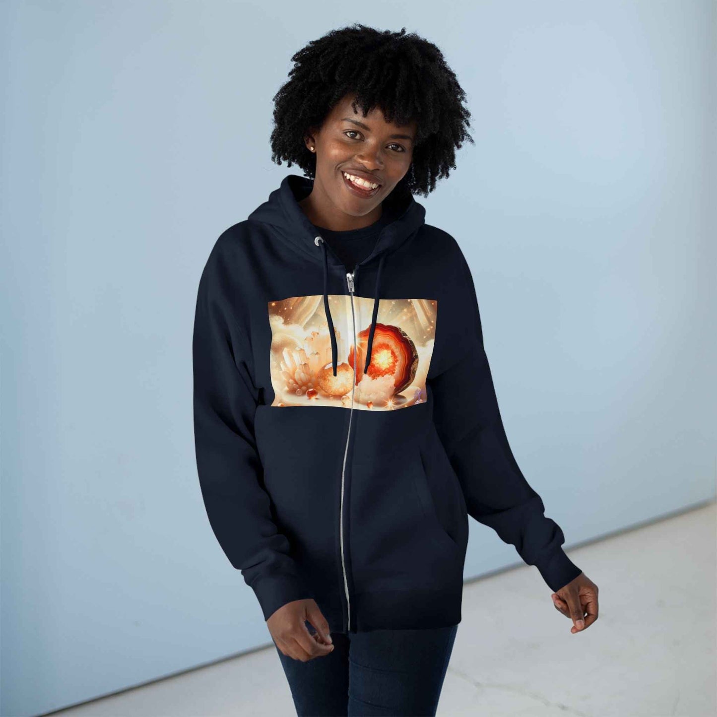 Warm Geode Zipped Hooded Sweater