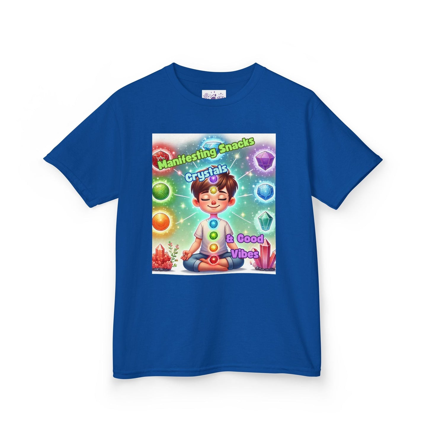 Kids TShirt 'Manifesting Snacks, Crystals, and Good Energy'