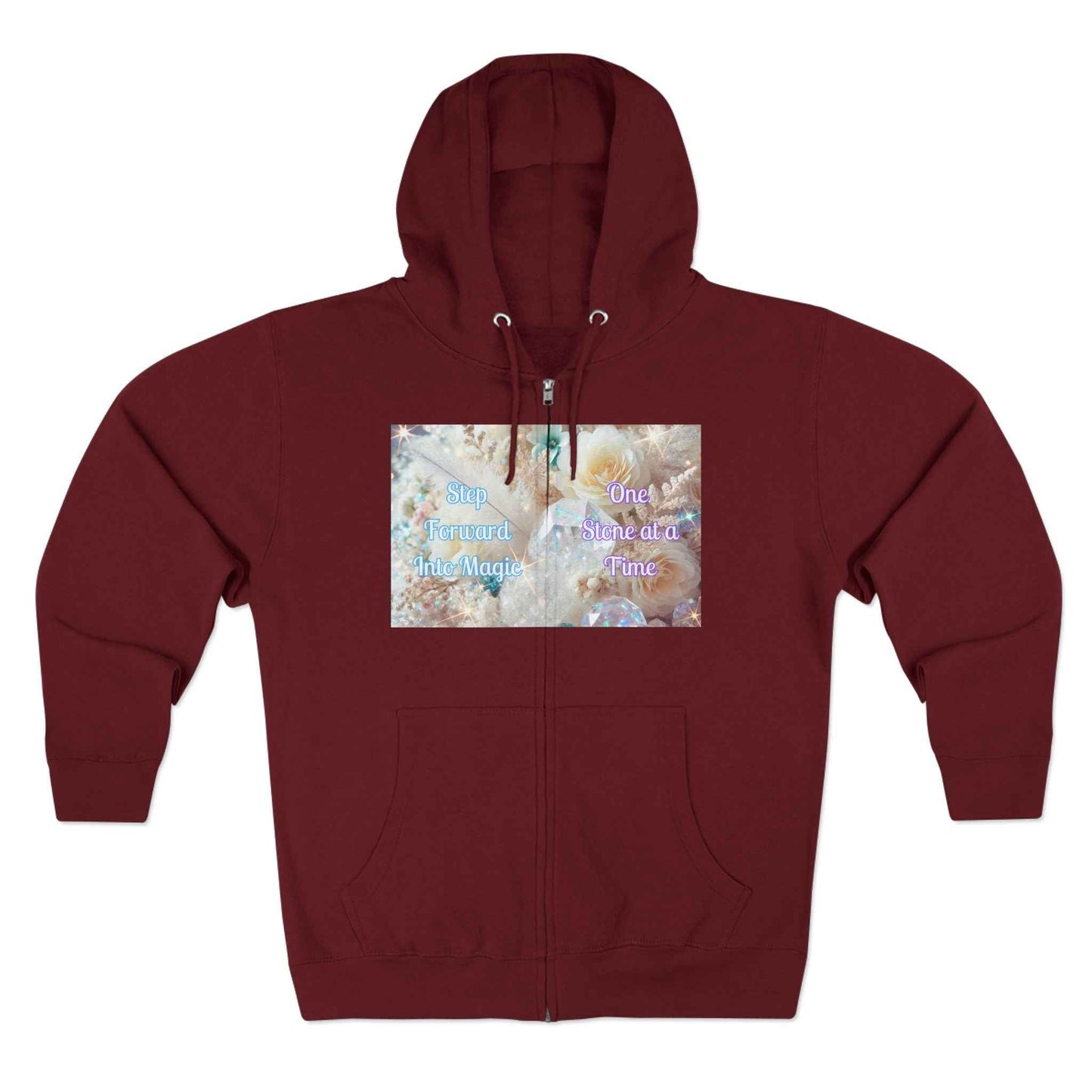 Floral Zipped Hooded Sweater