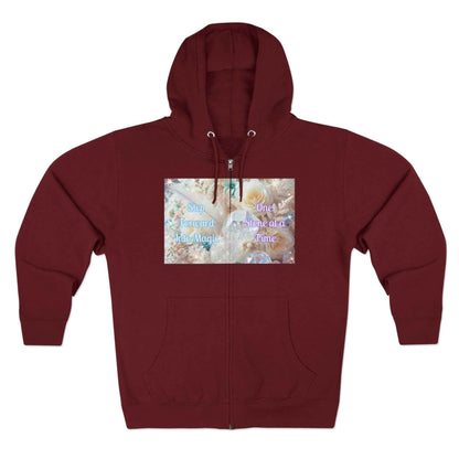 Floral Zipped Hooded Sweater