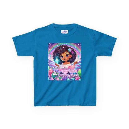 Kids TShirt 'I'm Just Here for Good Vibes and Pretty Rocks'