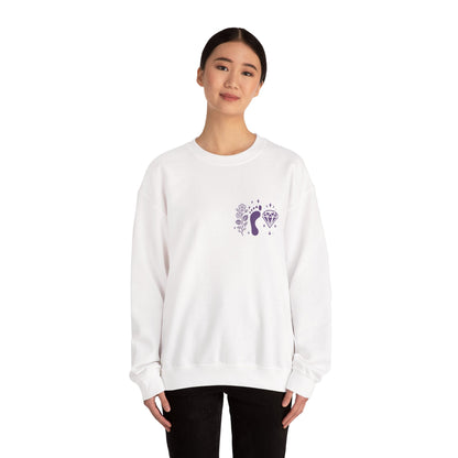 Inspirational Hawthorne Crystal Crew Neck Sweatshirt — Logo Design
