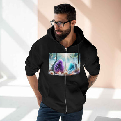 Cool Geode Zipped Hooded Sweater