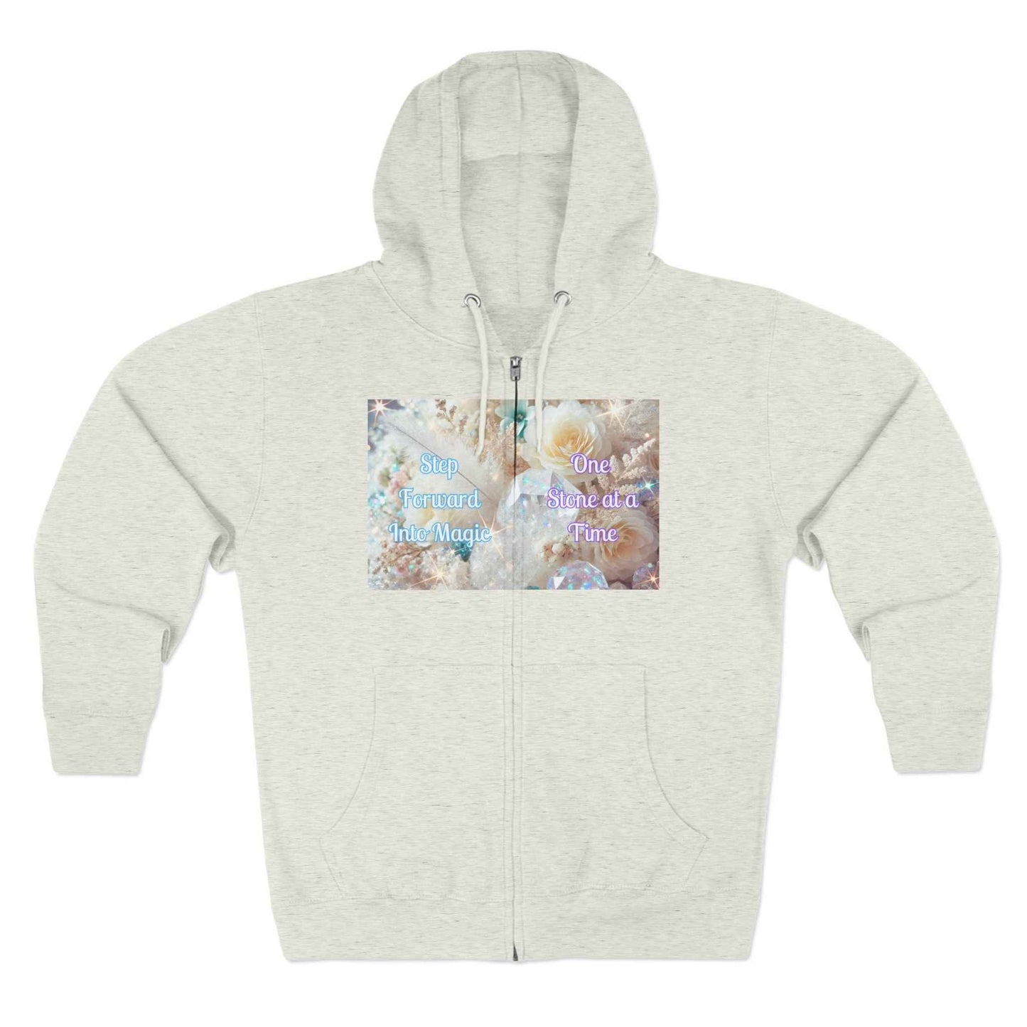 Floral Zipped Hooded Sweater