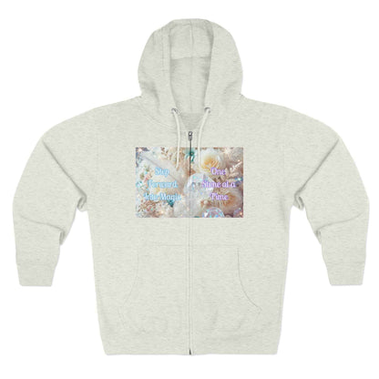 Floral Zipped Hooded Sweater