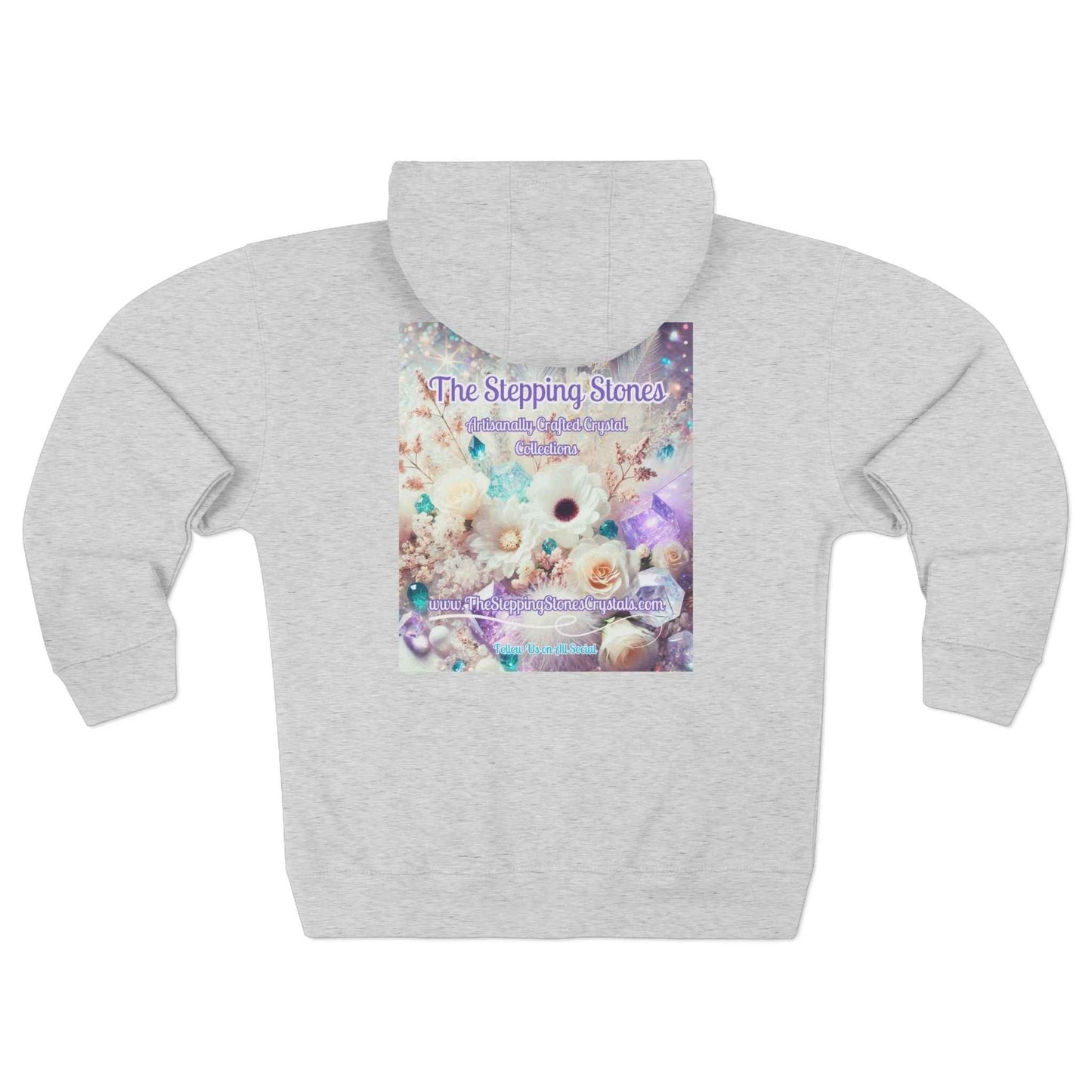 Floral Zipped Hooded Sweater