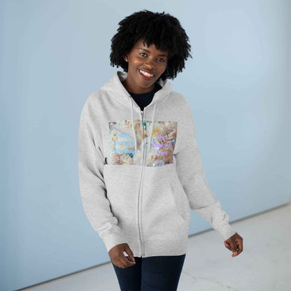 Floral Zipped Hooded Sweater