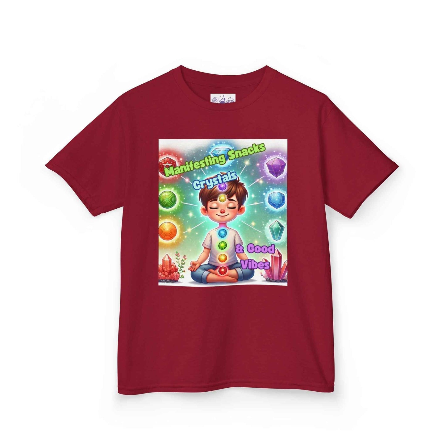 Kids TShirt 'Manifesting Snacks, Crystals, and Good Energy'