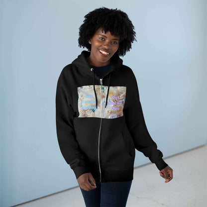 Floral Zipped Hooded Sweater