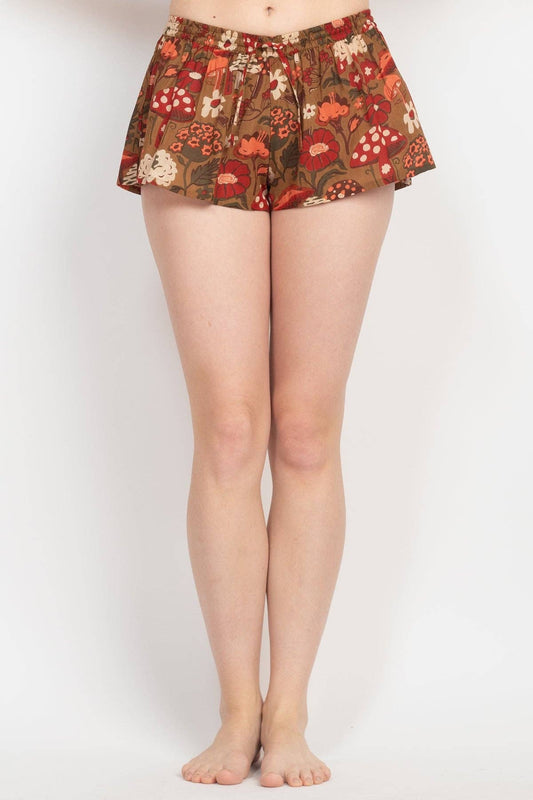 *Mushroom Print Beach Shorts