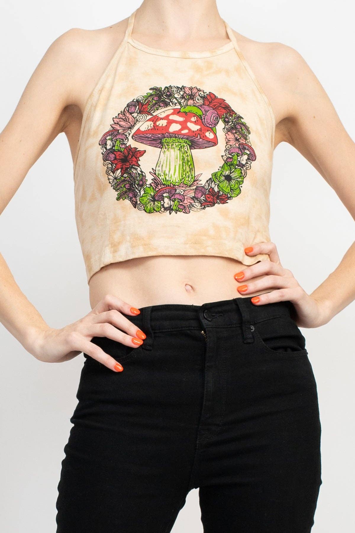 *Woodland Mushroom Halter Top