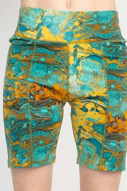 *Psychedelic Marble Bike Shorts