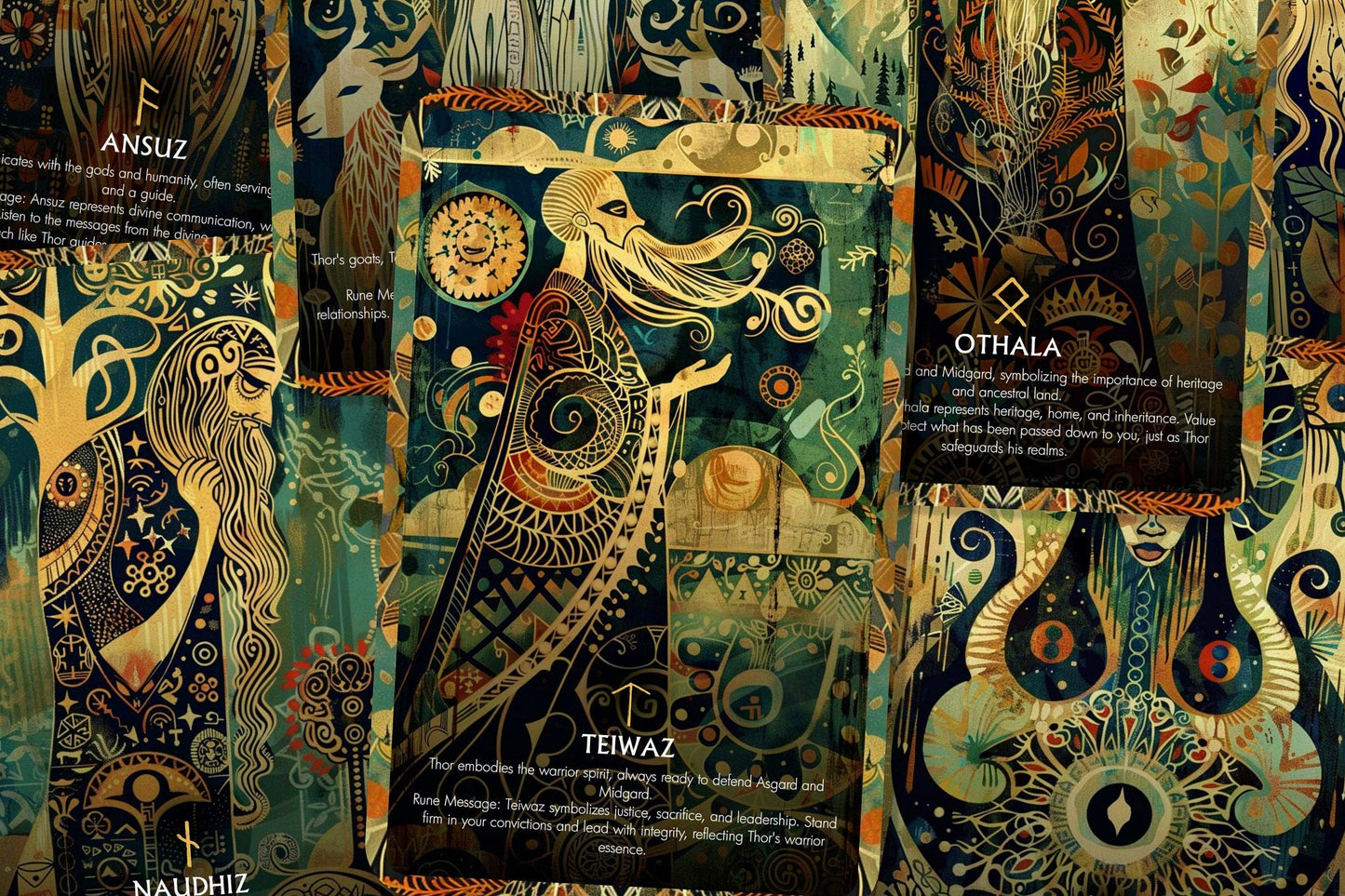 *The Runes of Thor - 26 cards - Runes Oracle - Oracle Deck - Fortune Telling - Divination tools - Oracle Gift