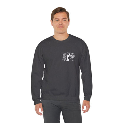 Inspirational Hawthorne Crystal Crew Neck Sweatshirt — Logo Design