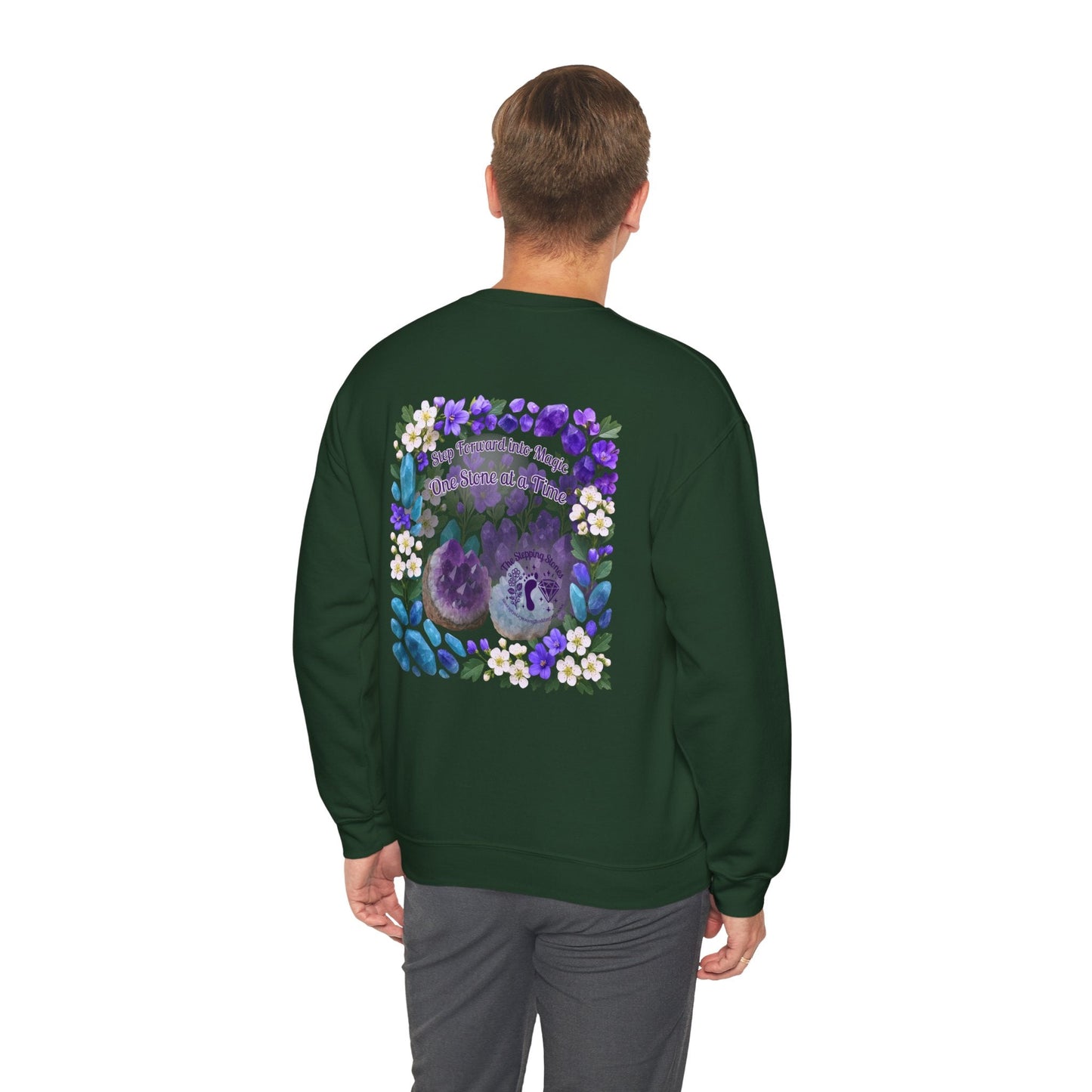 Inspirational Hawthorne Crystal Crew Neck Sweatshirt — Logo Design