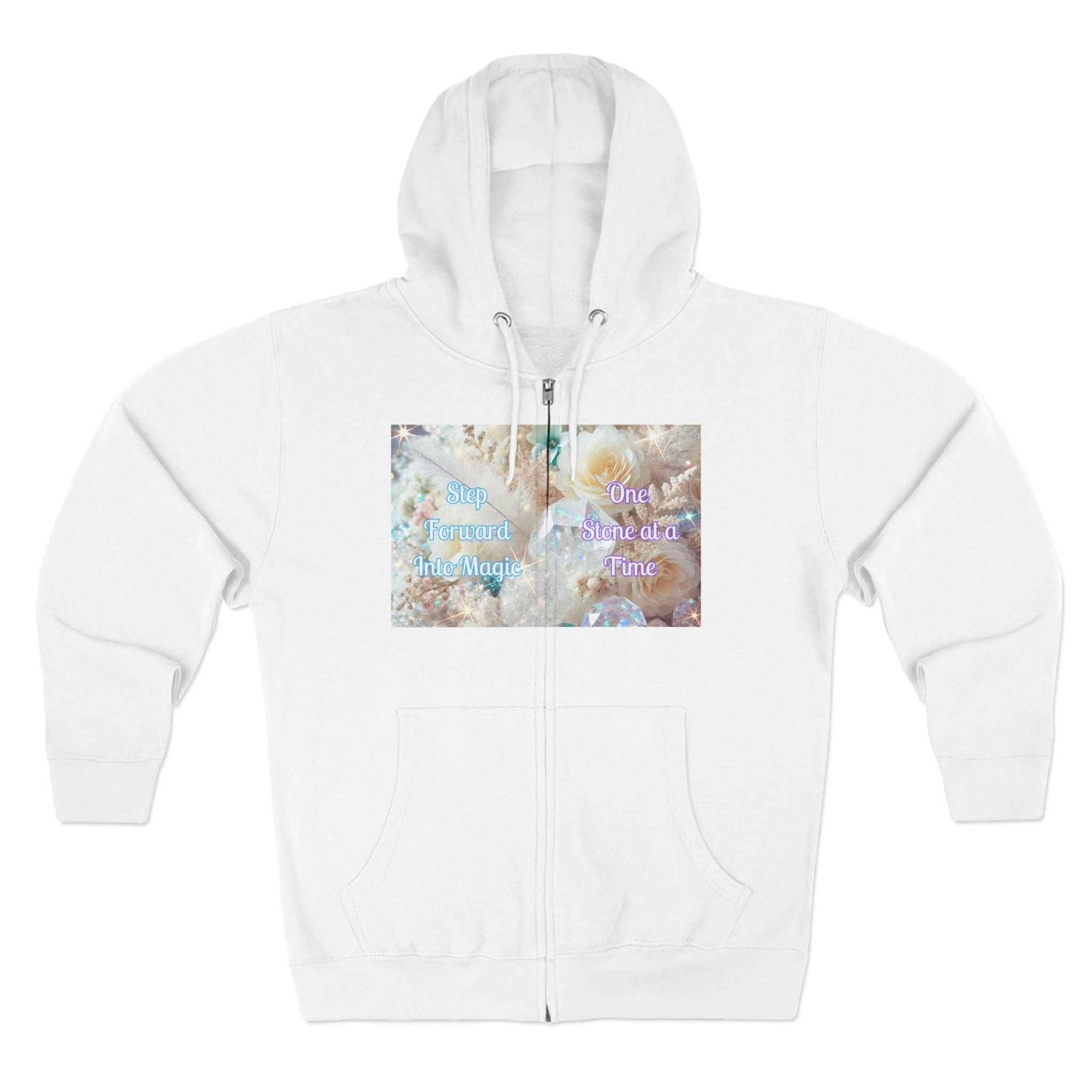 Floral Zipped Hooded Sweater