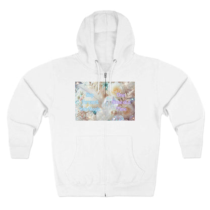 Floral Zipped Hooded Sweater