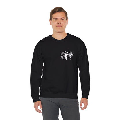 Inspirational Hawthorne Crystal Crew Neck Sweatshirt — Logo Design