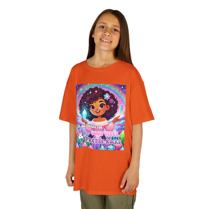 Kids TShirt 'I'm Just Here for Good Vibes and Pretty Rocks'