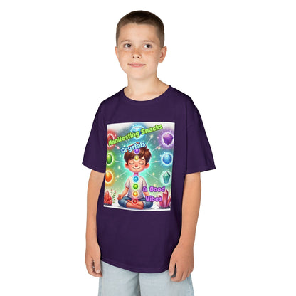 Kids TShirt 'Manifesting Snacks, Crystals, and Good Energy'
