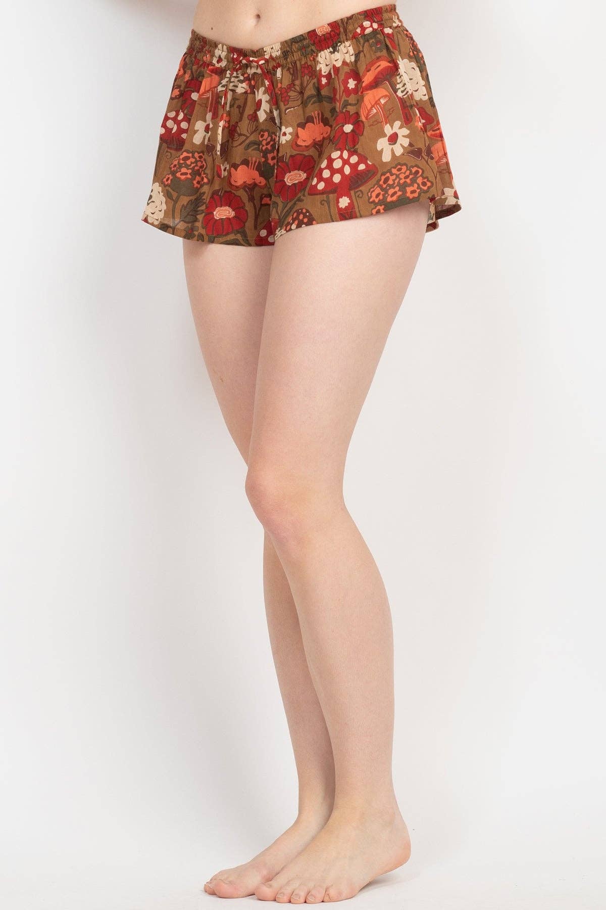 *Mushroom Print Beach Shorts