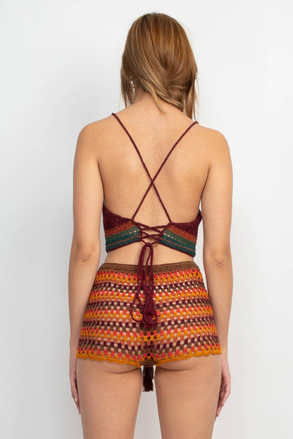 *Fiesta Crochet Crop Top