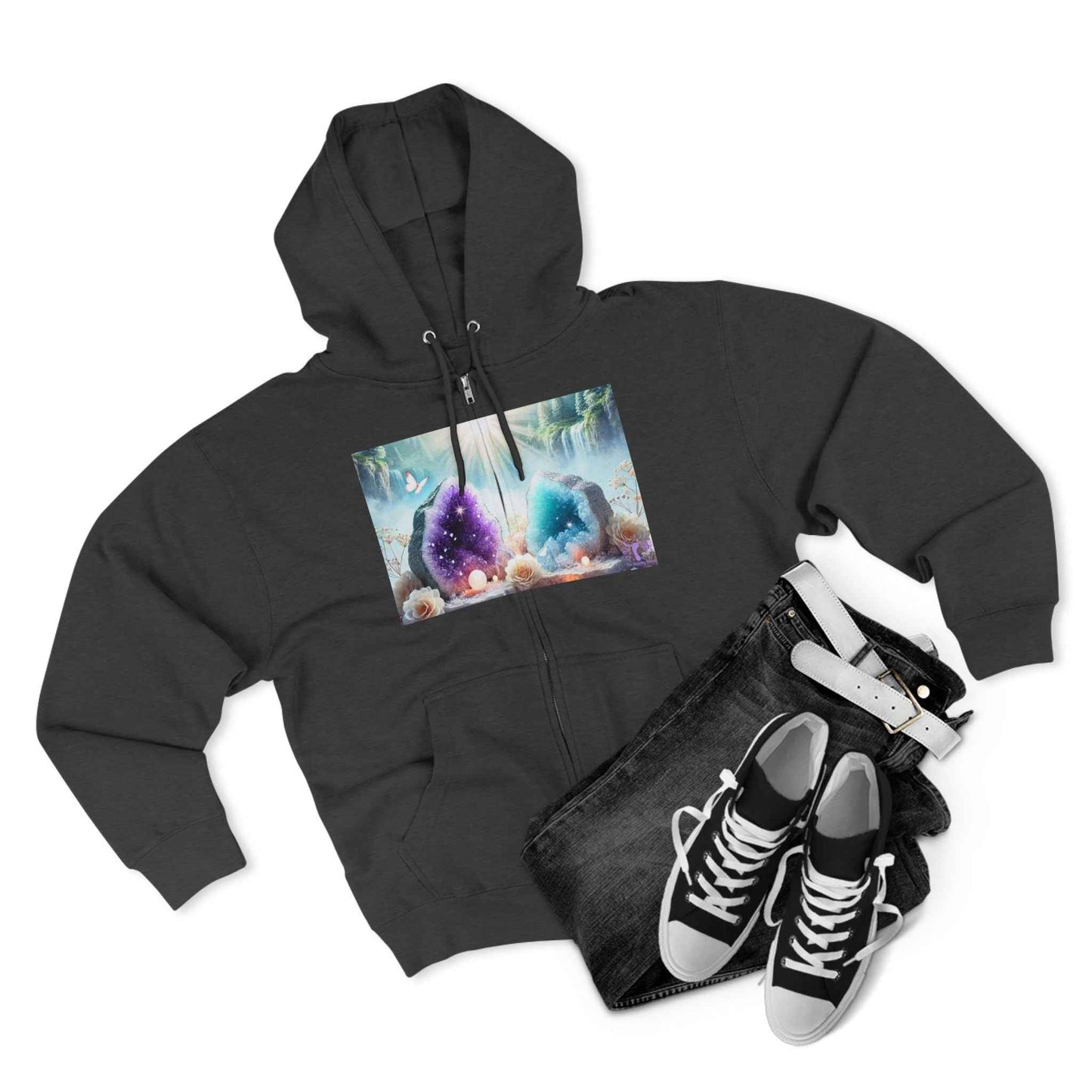 Cool Geode Zipped Hooded Sweater