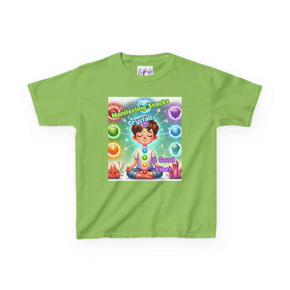 Kids TShirt 'Manifesting Snacks, Crystals, and Good Energy'