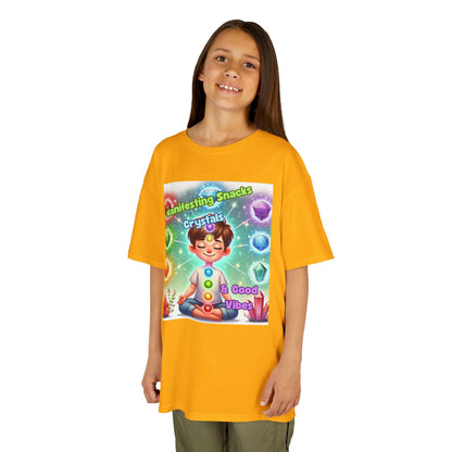 Kids TShirt 'Manifesting Snacks, Crystals, and Good Energy'