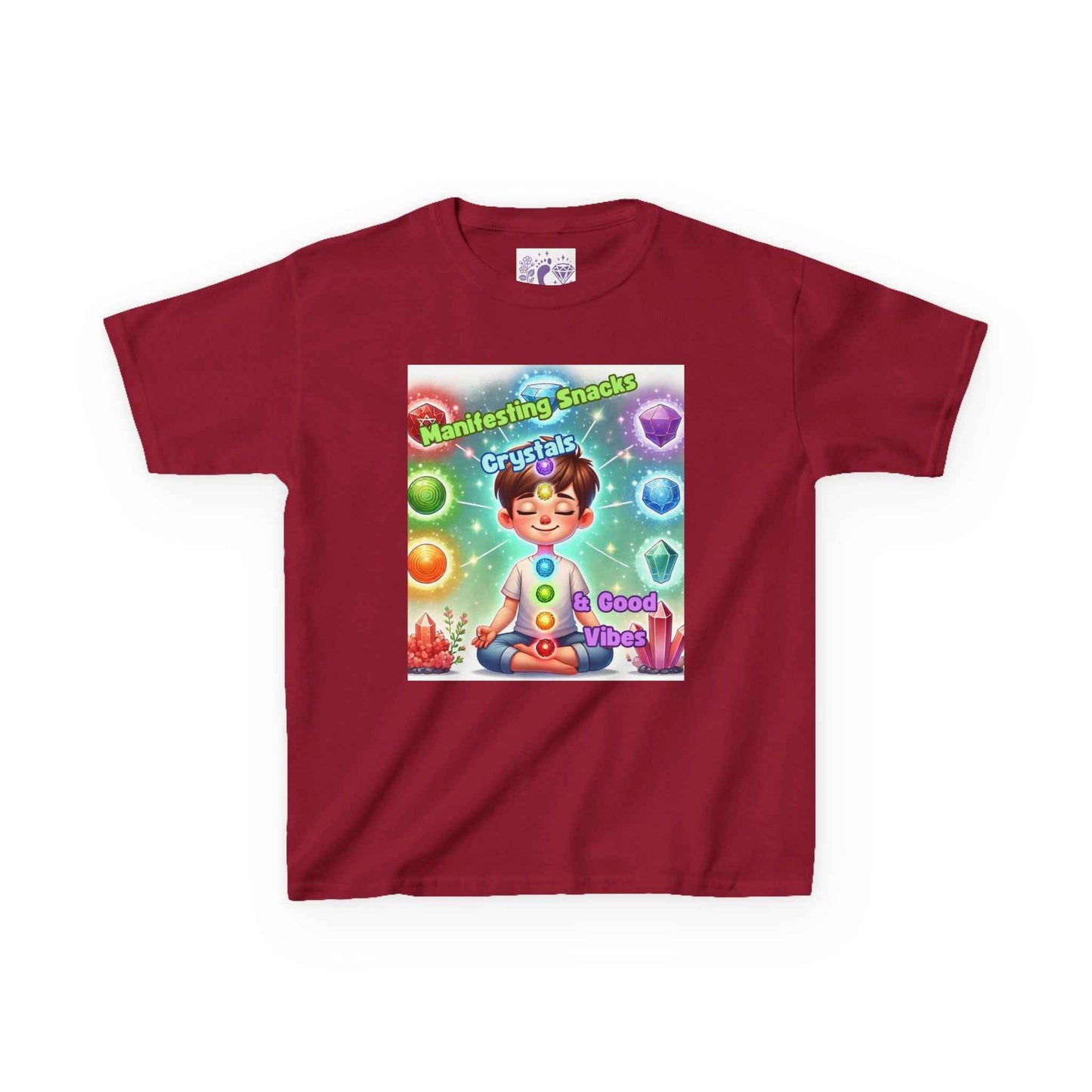 Kids TShirt 'Manifesting Snacks, Crystals, and Good Energy'