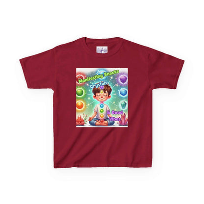 Kids TShirt 'Manifesting Snacks, Crystals, and Good Energy'