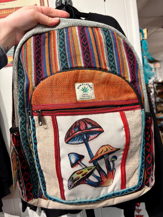 Hemp and Cotton Tie Dye Mushroom Backpack