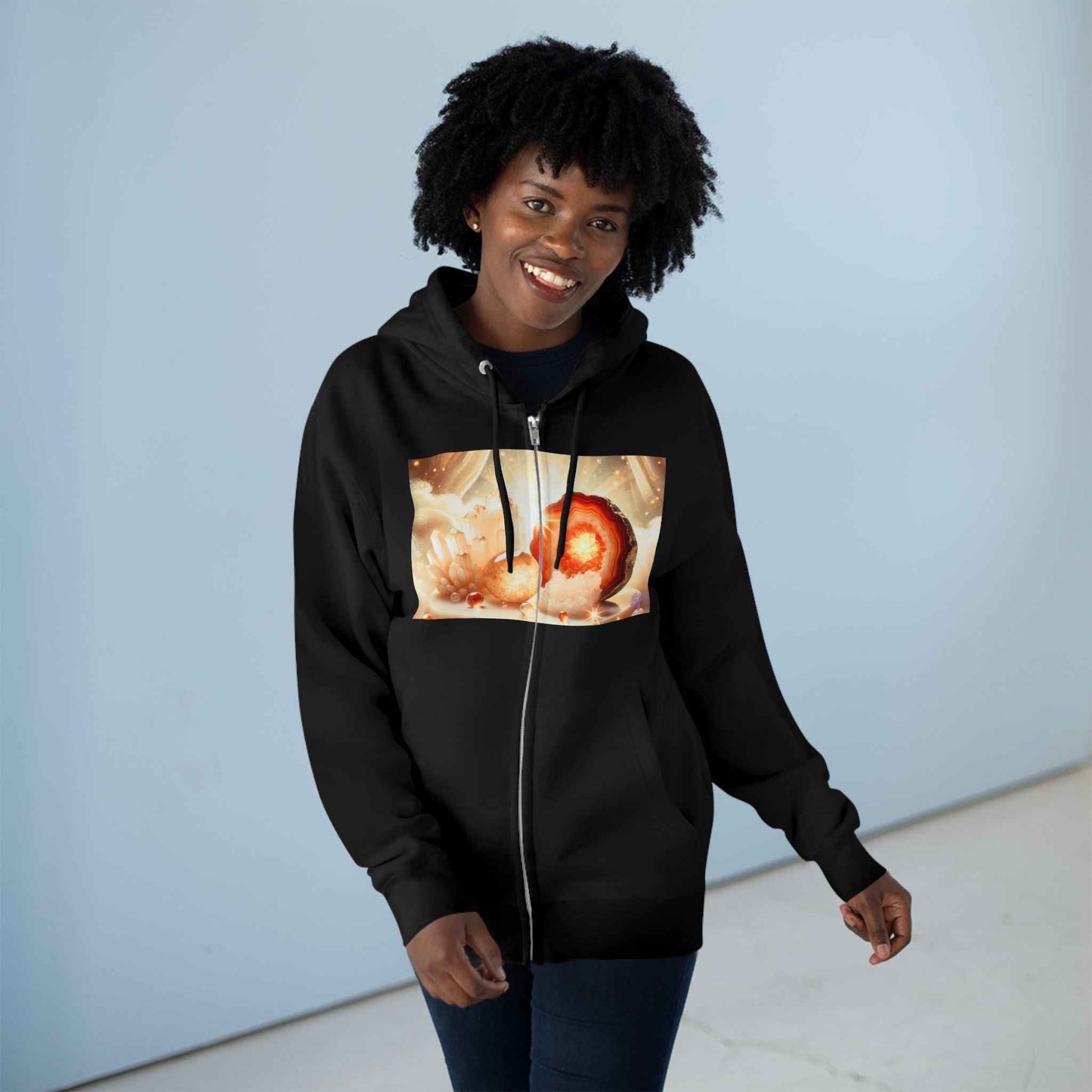 Warm Geode Zipped Hooded Sweater