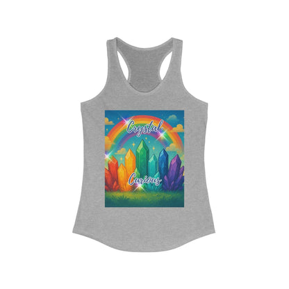 Crystal Curious Women's Racerback Tank Top - Positive Vibes Tee