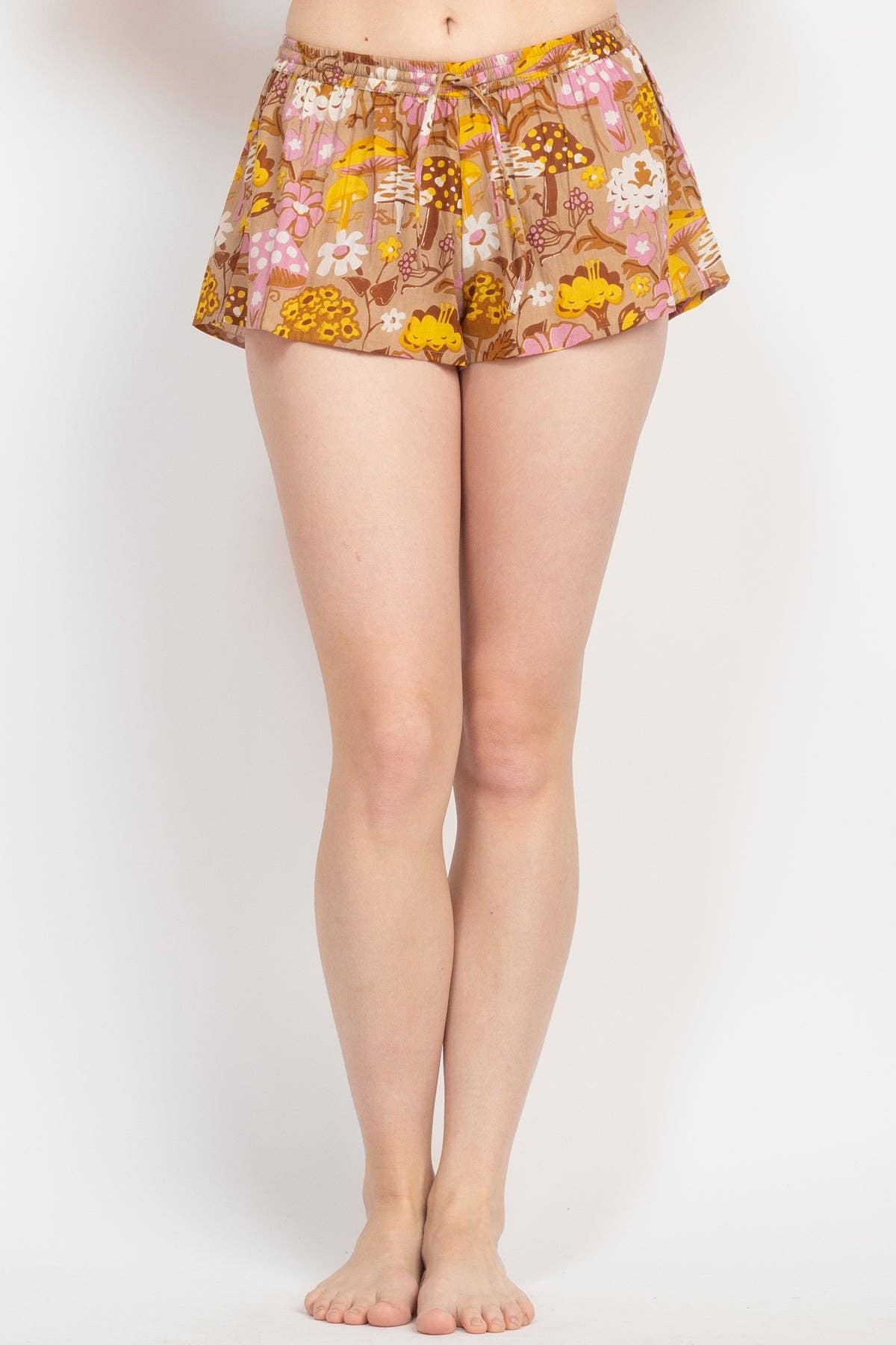 *Mushroom Print Beach Shorts