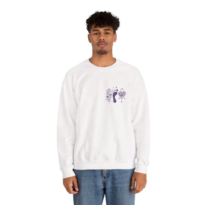 Inspirational Hawthorne Crystal Crew Neck Sweatshirt — Logo Design