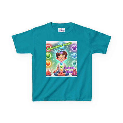 Kids TShirt 'Manifesting Snacks, Crystals, and Good Energy'