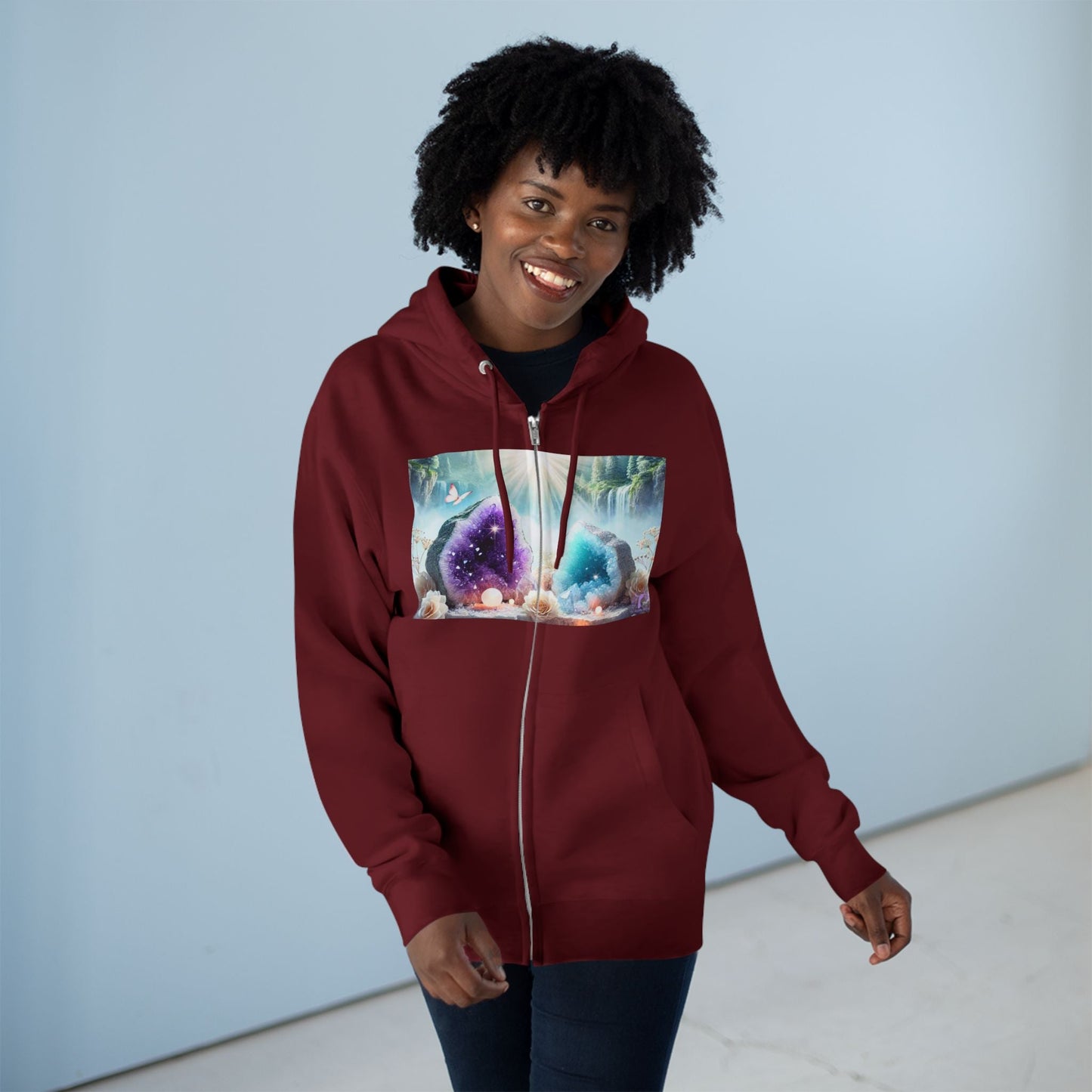 Cool Geode Zipped Hooded Sweater