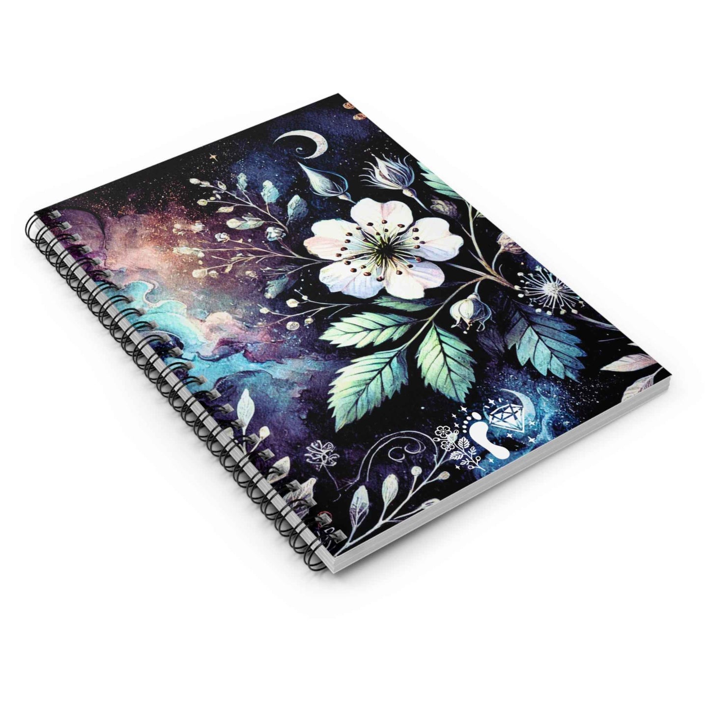 Notebook Spiral Hawthorn Flower
